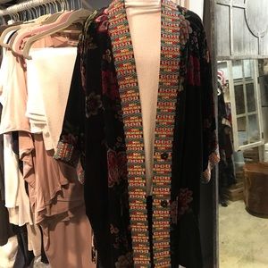 Johnny Was Vashti Velvet Kimono reversible